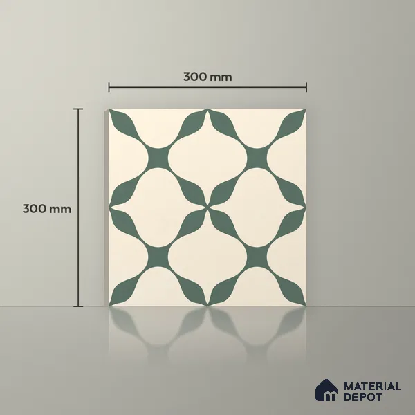 Moroccan Floor & Wall Tile TL 12770 Nevica 1 ft x 1 ft Carving Matte Finish Vitrified Tile - 9 mm | Suitable For Bathroom, Kitchen, Balcony | 2 mm Spacer is Mandatory