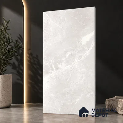 Marble Wall & Floor Tile TL 12775 Bianco 4 ft x 2 ft Punch Matte Finish Vitrified Tile - 9 mm | Suitable For Living Room, Bedroom, Kitchen