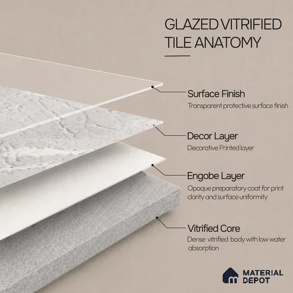 Marble Wall & Floor Tile TL 12775 Bianco 4 ft x 2 ft Punch Matte Finish Vitrified Tile - 9 mm | Suitable For Living Room, Bedroom, Kitchen