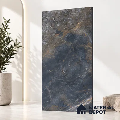 Marble Wall & Floor Tile TL 12775 B Azzule 4 ft x 2 ft Punch Matte Finish Vitrified Tile - 9 mm | Suitable For Living Room, Bedroom, Kitchen