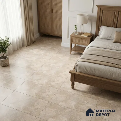 Cement Wall & Floor Tile TL 12776 B Natural 4 ft x 2 ft Punch Matte Finish Vitrified Tile - 9 mm | Suitable For Living Room, Bedroom, Kitchen