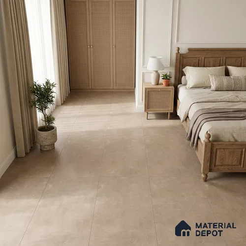 Cement Floor & Wall Tile TL 12777 Garmin Beige 4 ft x 2 ft Punch Matte Finish Vitrified Tile - 9 mm