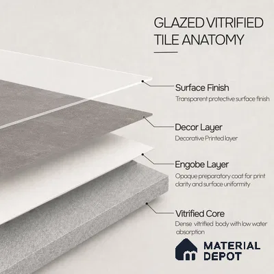 Cement Floor & Wall Tile TL 12777 D Garmin Smoke 4 ft x 2 ft Punch Matte Finish Vitrified Tile - 9 mm
