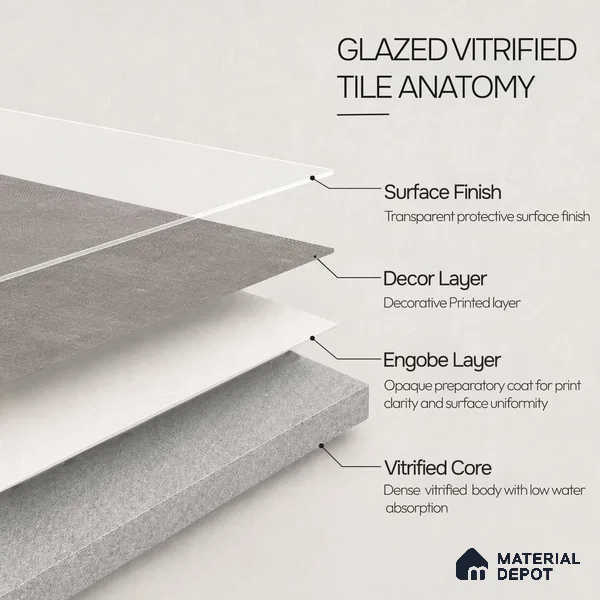 Cement Floor & Wall Tile TL 12777 D Garmin Smoke 4 ft x 2 ft Punch Matte Finish Vitrified Tile - 9 mm