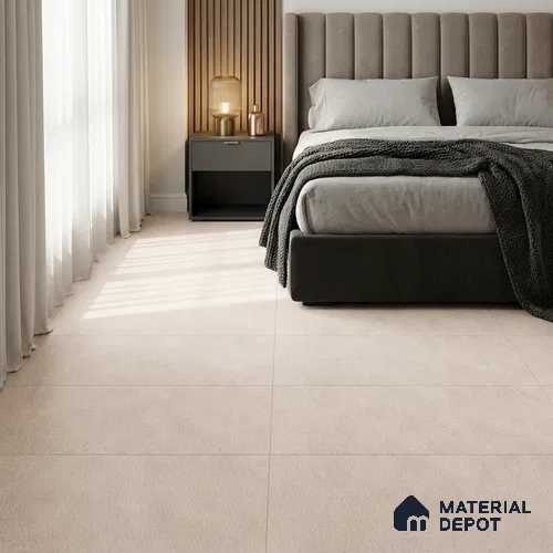 Cement Wall Tile TL 12778 H Harmonic Prive White 4 ft x 2 ft Punch Matte Finish Vitrified Tile - 9 mm