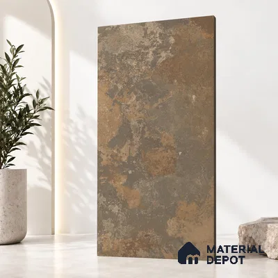 Rustic Floor & Wall Tile TL 12779 B Metal Rust 4 ft x 2 ft Punch Matte Finish Vitrified Tile - 9 mm