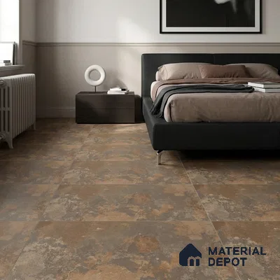 Rustic Floor & Wall Tile TL 12779 B Metal Rust 4 ft x 2 ft Punch Matte Finish Vitrified Tile - 9 mm