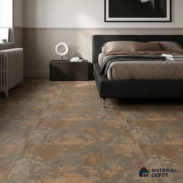 Rustic Floor & Wall Tile TL 12779 B Metal Rust 4 ft x 2 ft Punch Matte Finish Vitrified Tile - 9 mm