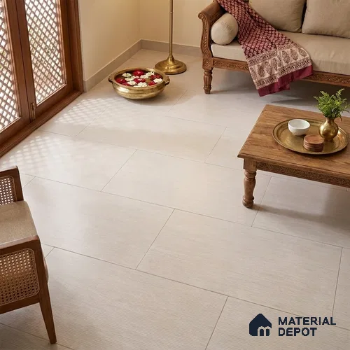Punch Look Punch Matte Finish Cream Vitrified Wall Tile | TL 12780 D 4 ft x 2 ft - 9 mm | Suitable For Living Room, Hall & Foyer