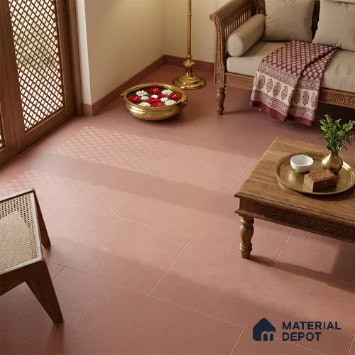 Cement Wall & Floor Tile TL 12780 G Rosso 4 ft x 2 ft Matte Finish Vitrified Tile - 9 mm | Suitable For Living Room, Hall, Bedroom