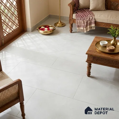 Cement Wall & Floor Tile TL 12780 I Sky 4 ft x 2 ft Matte Finish Vitrified Tile - 9 mm | Suitable For Living Room, Hall, Bedroom