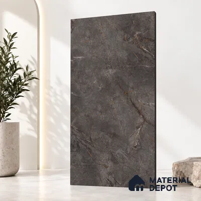Marble Wall & Floor Tile TL 12785 Nero 4 ft x 2 ft Matte Carving Finish Vitrified Tile - 9 mm | 6 Random Designs | Suitable For Living Room, Bedroom, Kitchen