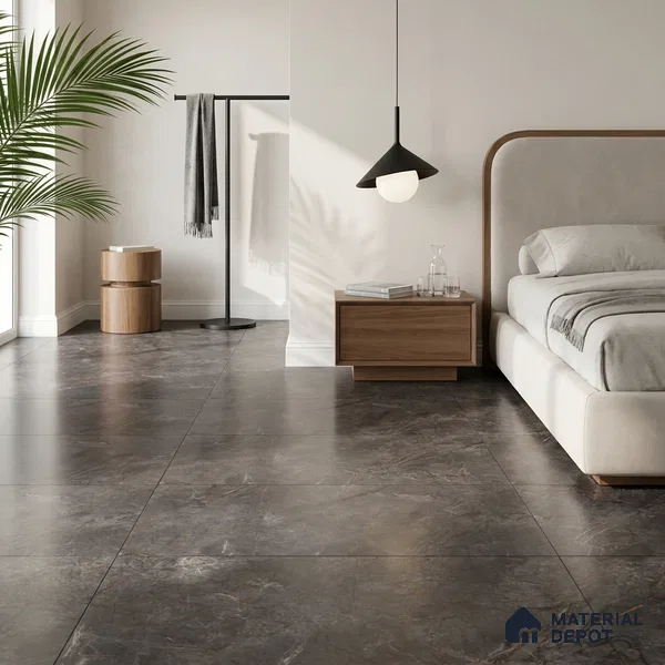 Marble Wall & Floor Tile TL 12785 Nero 4 ft x 2 ft Matte Carving Finish Vitrified Tile - 9 mm | 6 Random Designs | Suitable For Living Room, Bedroom, Kitchen