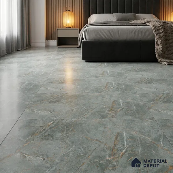 Marble Wall & Floor Tile TL 12785 D Aqua 4 ft x 2 ft Matte Carving Finish Vitrified Tile - 9 mm | 6 Random Designs | Suitable For Living Room, Bedroom, Kitchen