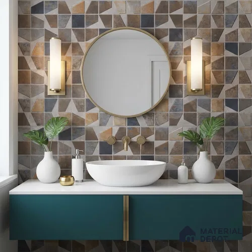 Stone Wall Tile TL 12786 Vita Metalic Decor 4 ft x 2 ft Punch Matte Finish Vitrified Tile - 9 mm | Suitable For Accent/Feature Wall, Kitchen, Dining Area