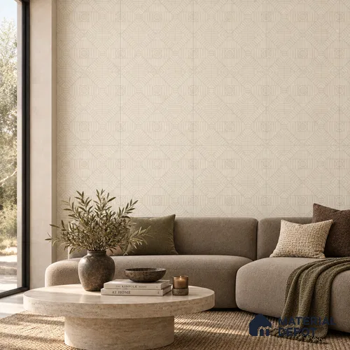 TL 12788 Geometrical Rhea Beige Decor 1 4 ft x 2 ft Vitrified Matte Finish Tile - 9 mm