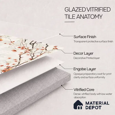 TL 12790 Cherry Blossoms 4 ft x 2 ft Vitrified Matte Finish Tile - 9 mm