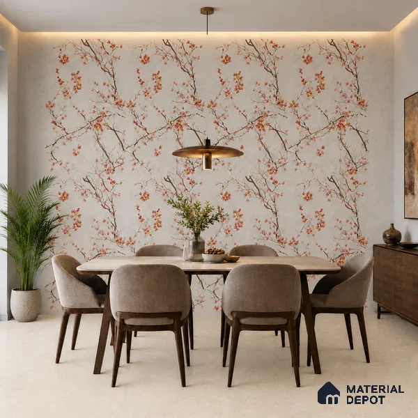 TL 12790 Cherry Blossoms 4 ft x 2 ft Vitrified Matte Finish Tile - 9 mm