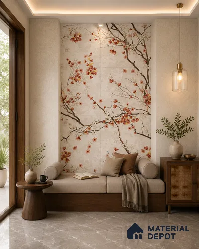 TL 12790 Cherry Blossoms 4 ft x 2 ft Vitrified Matte Finish Tile - 9 mm