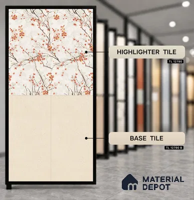 TL 12790 Cherry Blossoms 4 ft x 2 ft Vitrified Matte Finish Tile - 9 mm