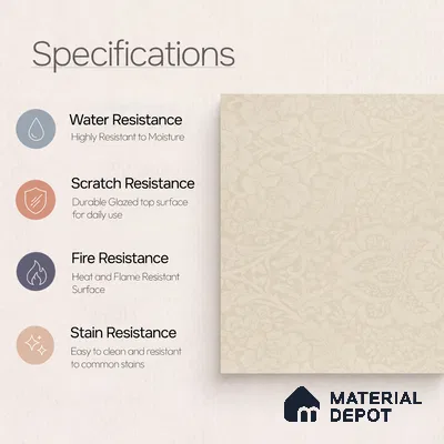 TL 12790 B Tian Crema 4 ft x 2 ft Vitrified Matte Finish Tile - 9 mm