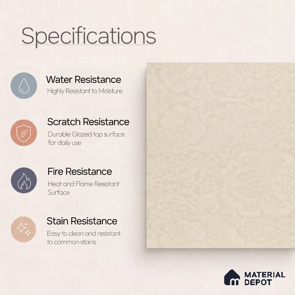 TL 12790 B Tian Crema 4 ft x 2 ft Vitrified Matte Finish Tile - 9 mm
