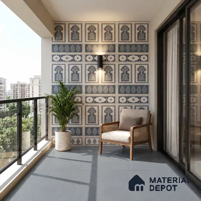 TL 12791 Pantone Mahal Blue-1 4 ft x 2 ft Vitrified Matte Finish Tile - 9 mm