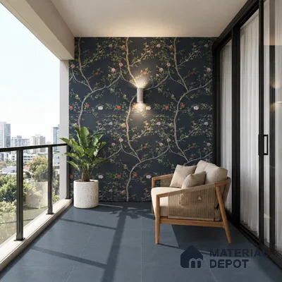TL 12792 B Lars A Dark 4 ft x 2 ft Vitrified Matte Finish Tile - 9 mm