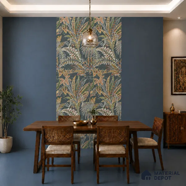 TL 12793 B Bottanical Iron Blue 4 ft x 2 ft Vitrified Matte Finish Tile - 9 mm