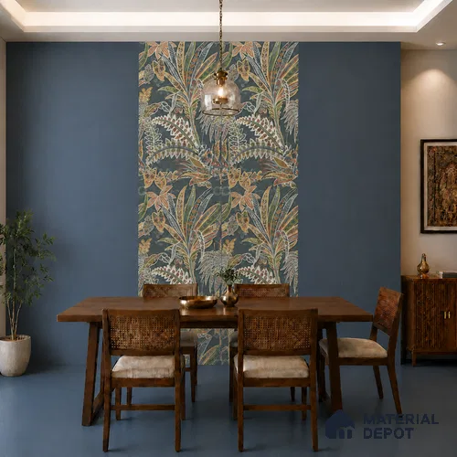TL 12793 B Bottanical Iron Blue 4 ft x 2 ft Vitrified Matte Finish Tile - 9 mm