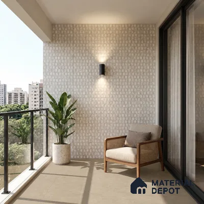 TL 12795 Sibeco Terrazzo Bianco 4 ft x 2 ft Vitrified Matte Finish Tile - 9 mm