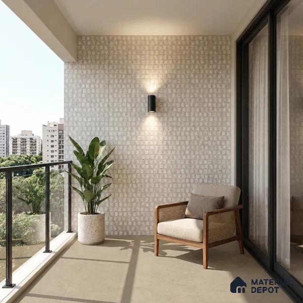 TL 12795 Sibeco Terrazzo Bianco 4 ft x 2 ft Vitrified Matte Finish Tile - 9 mm