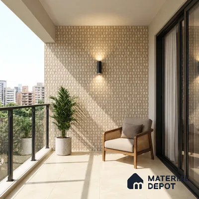 TL 12795 B Sibeco Terrazzo Moca 4 ft x 2 ft Vitrified Matte Finish Tile - 9 mm