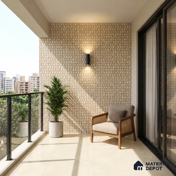TL 12795 B Sibeco Terrazzo Moca 4 ft x 2 ft Vitrified Matte Finish Tile - 9 mm