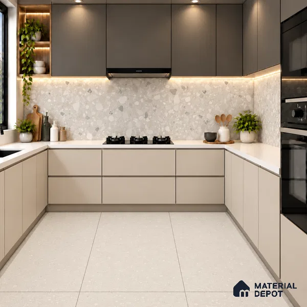 TL 12796 B Venetian Bianco Base 4 ft x 2 ft Vitrified Matte Finish Tile - 9 mm