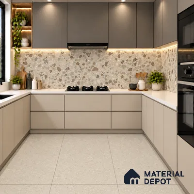 TL 12796 C Venetian Terazzo Moca 4 ft x 2 ft Vitrified Matte Finish Tile - 9 mm