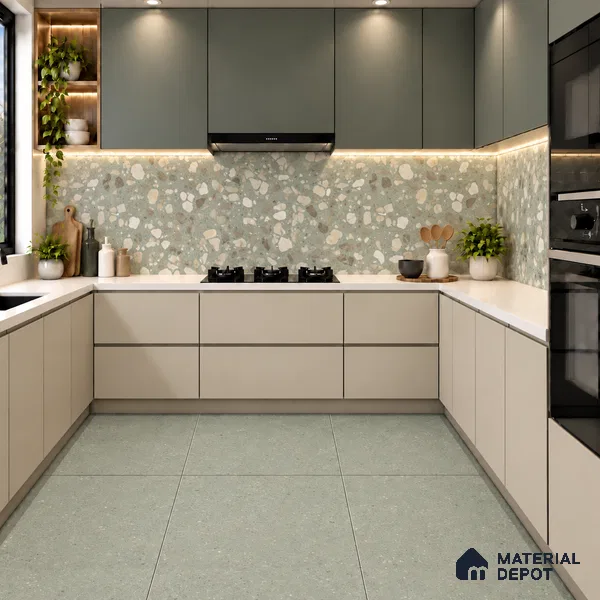 TL 12796 F Venetian Verde Base 4 ft x 2 ft Vitrified Matte Finish Tile - 9 mm