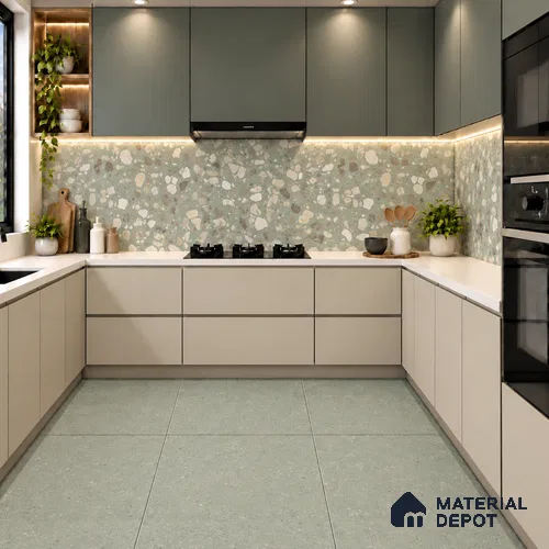 TL 12796 F Venetian Verde Base 4 ft x 2 ft Vitrified Matte Finish Tile - 9 mm