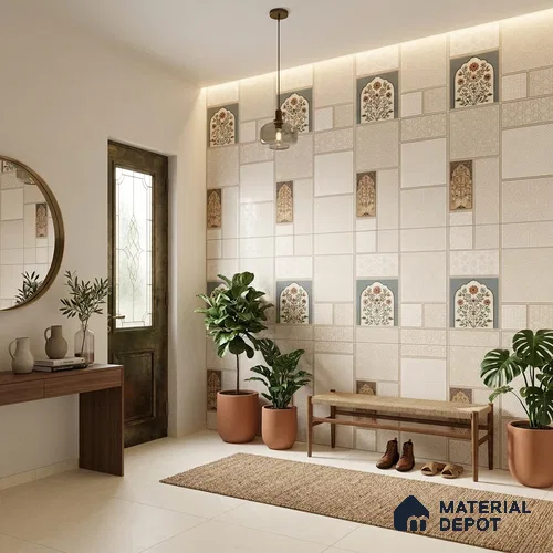 TL 12797 Konark 101-1 4 ft x 2 ft Vitrified Matte Finish Tile - 9 mm | 4 Random Design
