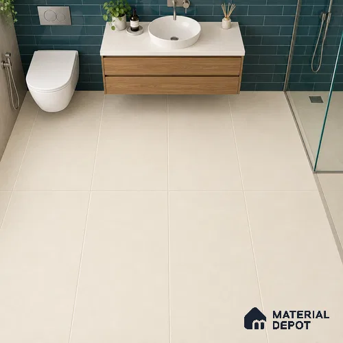 Plain Floor & Wall Tile TL 12797 B Clunia Cream 4 ft x 2 ft Vitrified Matte Finish - 9 mm | Suitable for Living Room, Bedroom, Kitchen, Foyer & Commercial Spaces