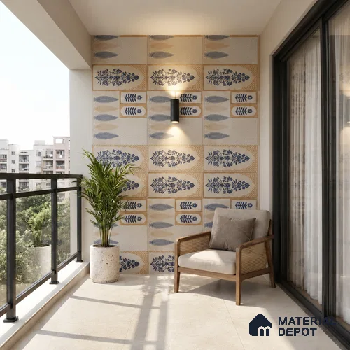 TL 12797 C Konark 104-1 4 ft x 2 ft Vitrified Matte Finish Tile - 9 mm | 4 Random Design