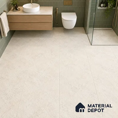 Stone Floor & Wall Tile TL 12797 D Outer Stone Ivory 4 ft x 2 ft Vitrified Matte Finish - 9 mm | Suitable for Living Room, Bedroom, Kitchen, Foyer & Commercial Spaces