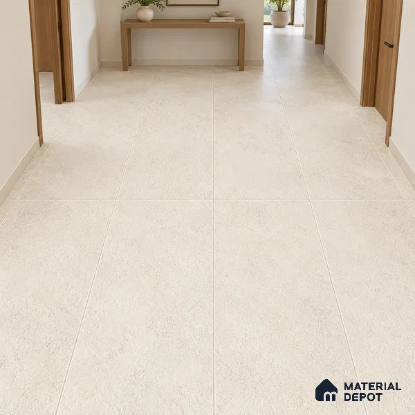 Stone Floor & Wall Tile TL 12797 D Outer Stone Ivory 4 ft x 2 ft Vitrified Matte Finish - 9 mm | Suitable for Living Room, Bedroom, Kitchen, Foyer & Commercial Spaces