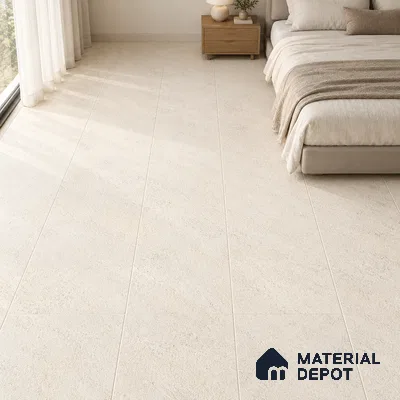 Stone Floor & Wall Tile TL 12797 D Outer Stone Ivory 4 ft x 2 ft Vitrified Matte Finish - 9 mm | Suitable for Living Room, Bedroom, Kitchen, Foyer & Commercial Spaces