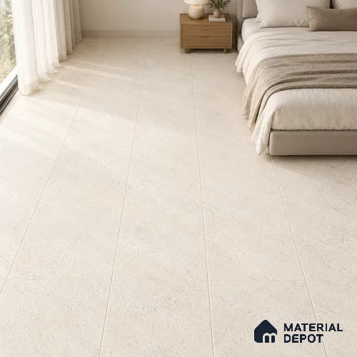 Stone Floor & Wall Tile TL 12797 D Outer Stone Ivory 4 ft x 2 ft Vitrified Matte Finish - 9 mm | Suitable for Living Room, Bedroom, Kitchen, Foyer & Commercial Spaces