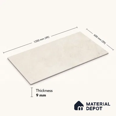 Stone Floor & Wall Tile TL 12797 D Outer Stone Ivory 4 ft x 2 ft Vitrified Matte Finish - 9 mm | Suitable for Living Room, Bedroom, Kitchen, Foyer & Commercial Spaces