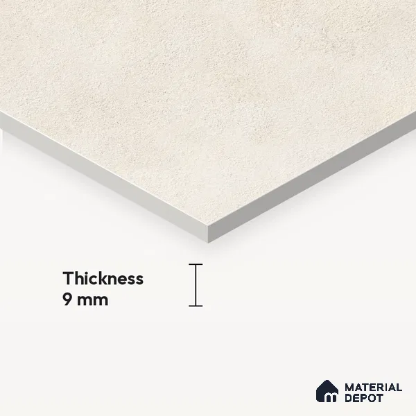 Stone Floor & Wall Tile TL 12797 D Outer Stone Ivory 4 ft x 2 ft Vitrified Matte Finish - 9 mm | Suitable for Living Room, Bedroom, Kitchen, Foyer & Commercial Spaces