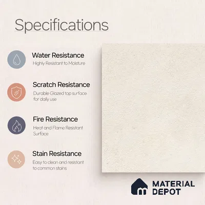 Stone Floor & Wall Tile TL 12797 D Outer Stone Ivory 4 ft x 2 ft Vitrified Matte Finish - 9 mm | Suitable for Living Room, Bedroom, Kitchen, Foyer & Commercial Spaces