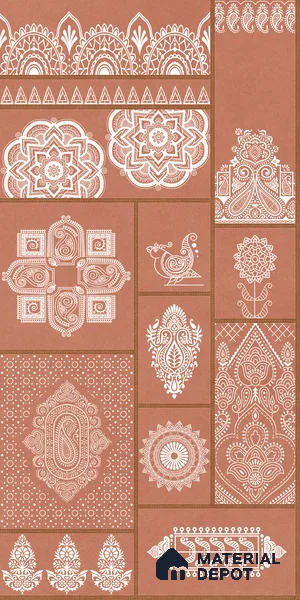TL 12797 E Konark 106-1 4 ft x 2 ft Vitrified Matte Finish Tile - 9 mm | 4 Random Design