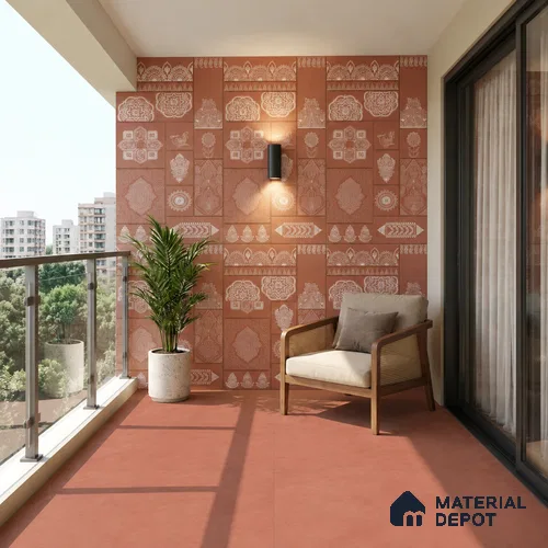 TL 12797 E Konark 106-1 4 ft x 2 ft Vitrified Matte Finish Tile - 9 mm | 4 Random Design